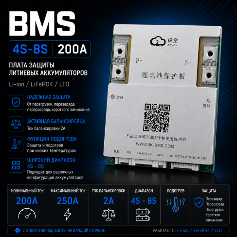 Смарт BMS JK-B2A-8S-20P