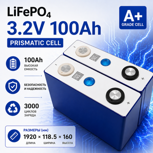 Железофосфатный аккумулятор  1920*118.5*160 ёмкость  100 А*ч