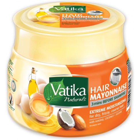 МАСКА МАЙОНЕЗНАЯ ДЛЯ ВОЛОС ГЛУБОКОЕ УВЛАЖНЕНИЕ VATIKA NATURALS MAYONNAISE EXTREME MOISTURISING 500МЛ